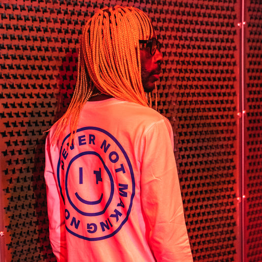 Never Not Making Noise Long Sleeve tshirt in White