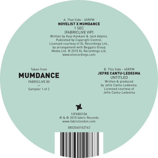 Mumdance - FABRICLIVE 80: 10" vinyl sampler 1